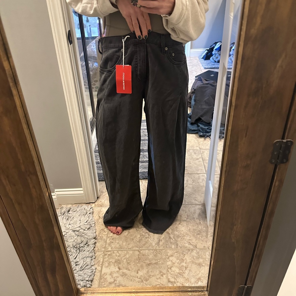 Lucky Brand Black Corduroy Pants with Relaxed Fit